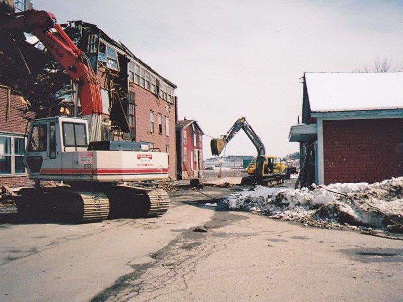 Beginning the demolition of a building